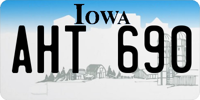 IA license plate AHT690