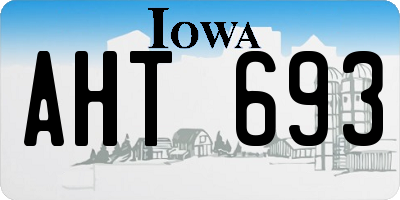 IA license plate AHT693