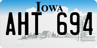 IA license plate AHT694