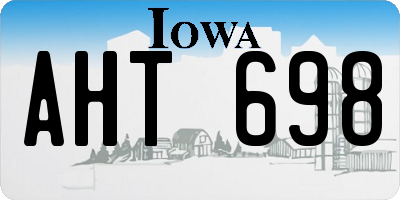 IA license plate AHT698