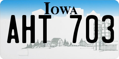 IA license plate AHT703