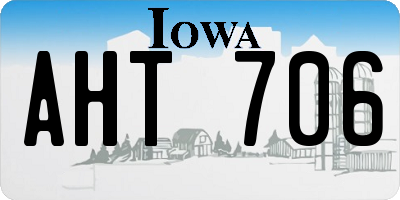 IA license plate AHT706