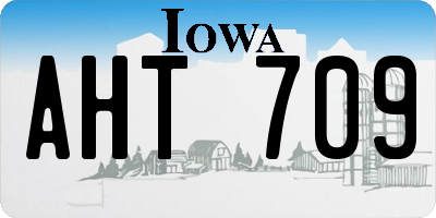 IA license plate AHT709