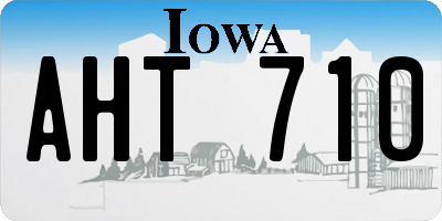 IA license plate AHT710