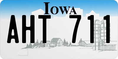 IA license plate AHT711