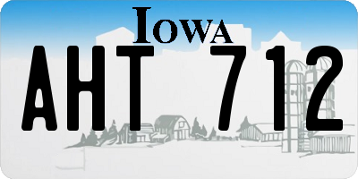 IA license plate AHT712