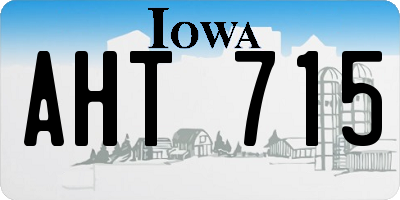 IA license plate AHT715