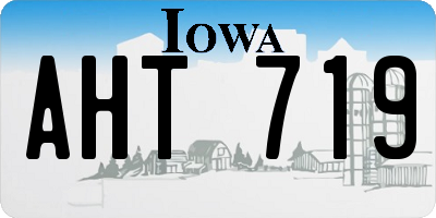 IA license plate AHT719