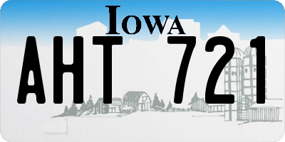 IA license plate AHT721
