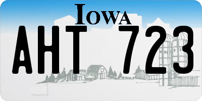 IA license plate AHT723