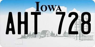 IA license plate AHT728