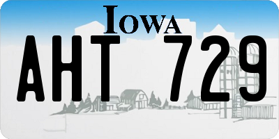 IA license plate AHT729