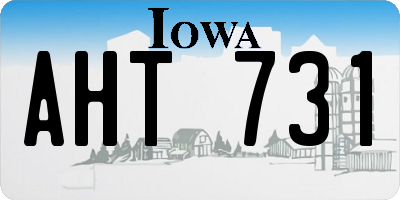 IA license plate AHT731