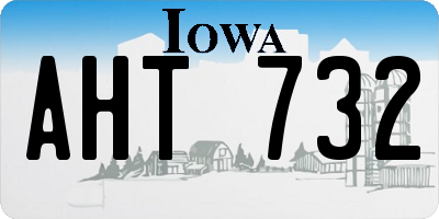 IA license plate AHT732