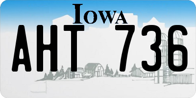 IA license plate AHT736