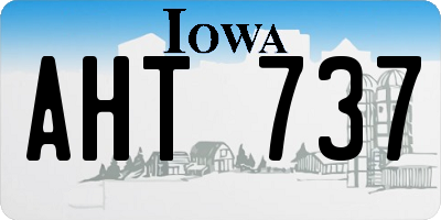 IA license plate AHT737