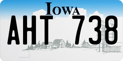 IA license plate AHT738