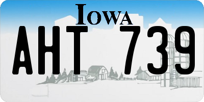 IA license plate AHT739
