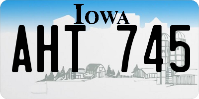 IA license plate AHT745