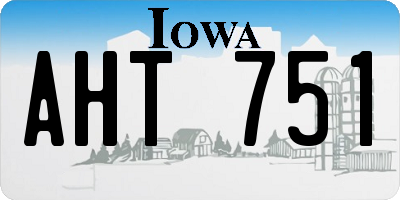 IA license plate AHT751