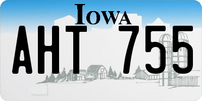 IA license plate AHT755