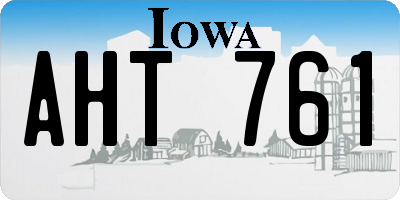 IA license plate AHT761