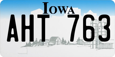 IA license plate AHT763