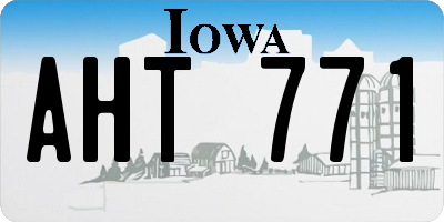 IA license plate AHT771