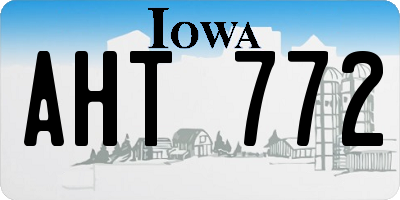 IA license plate AHT772