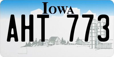 IA license plate AHT773