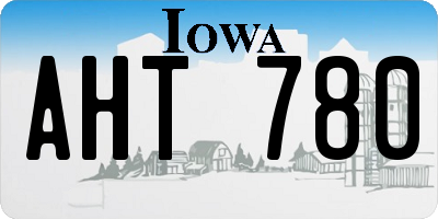 IA license plate AHT780