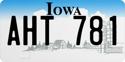 IA license plate AHT781