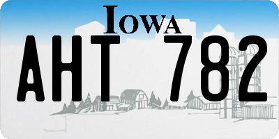 IA license plate AHT782
