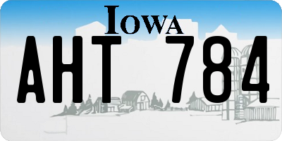 IA license plate AHT784