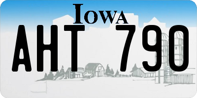 IA license plate AHT790
