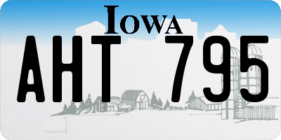 IA license plate AHT795