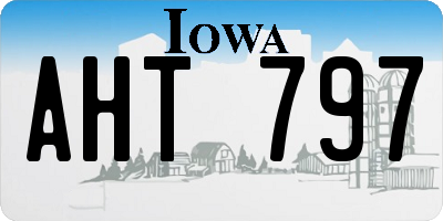IA license plate AHT797