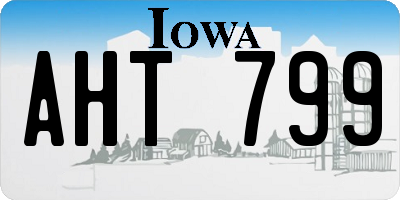 IA license plate AHT799
