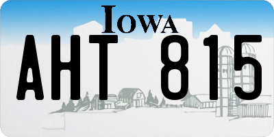 IA license plate AHT815