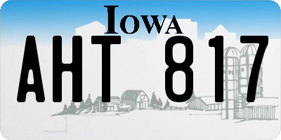 IA license plate AHT817