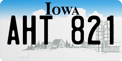 IA license plate AHT821