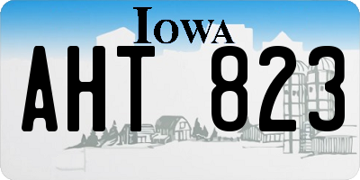 IA license plate AHT823