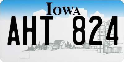 IA license plate AHT824