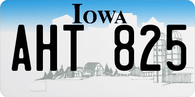 IA license plate AHT825