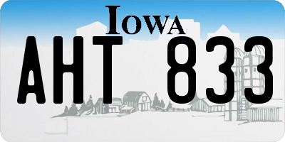 IA license plate AHT833