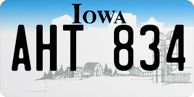IA license plate AHT834