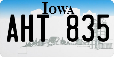 IA license plate AHT835