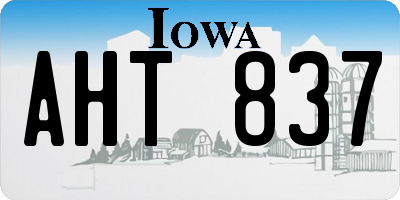IA license plate AHT837