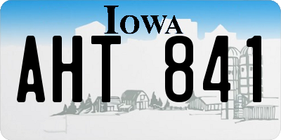 IA license plate AHT841
