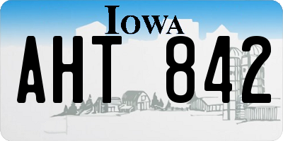 IA license plate AHT842